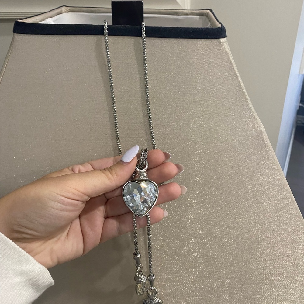 Long Heart Pendant Necklace